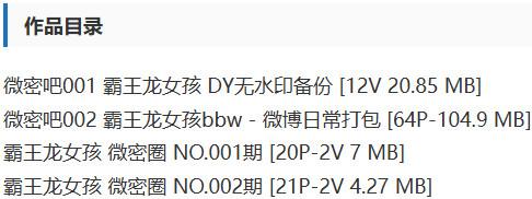 霸王龙女孩 – 微密圈写真&视频合集【持续更新中】